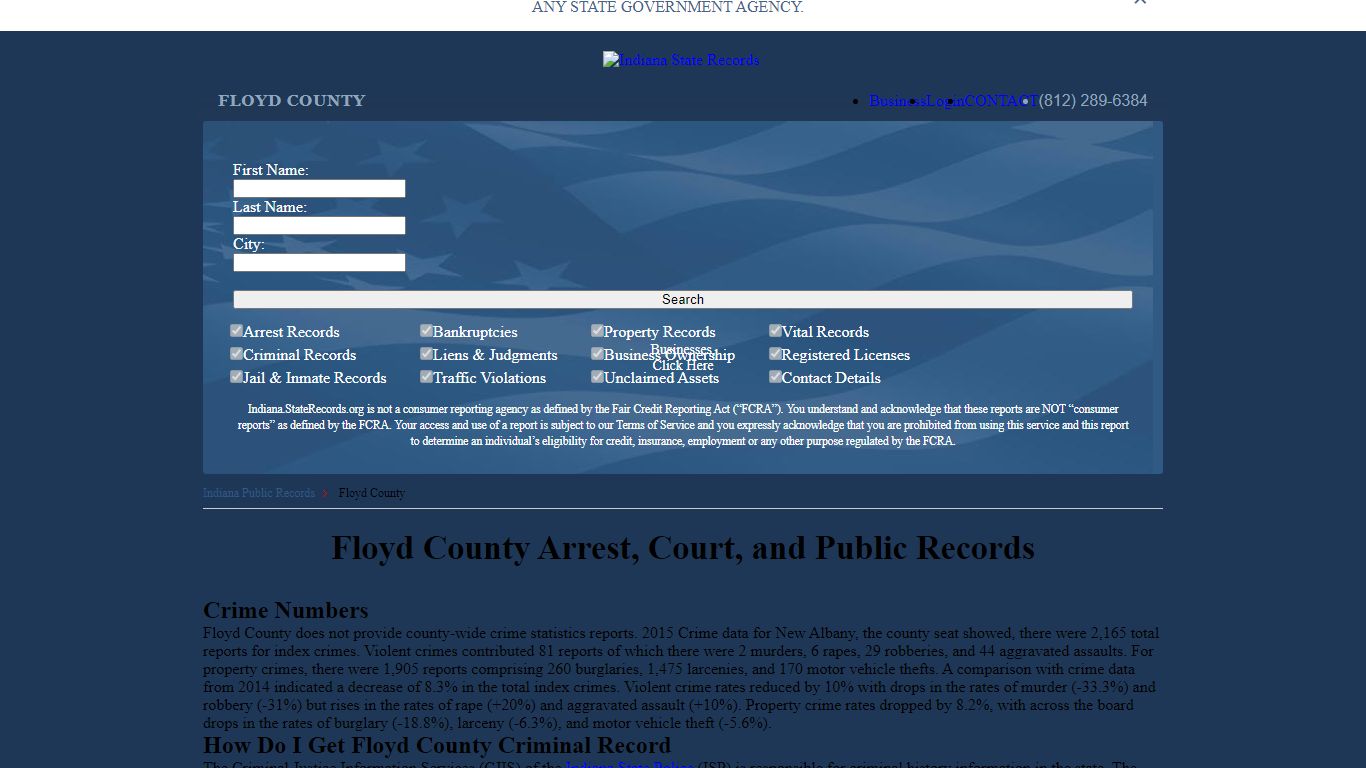 Floyd County Arrest, Court, and Public Records